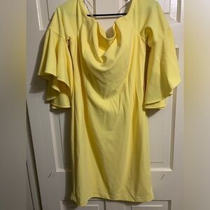 3/$28❤️❤️Calvin Klein yellow off the shoulder dress size 12